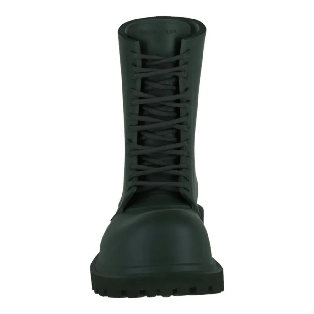 Balenciaga Steriod EVA Lace-Up Boots Green Mens